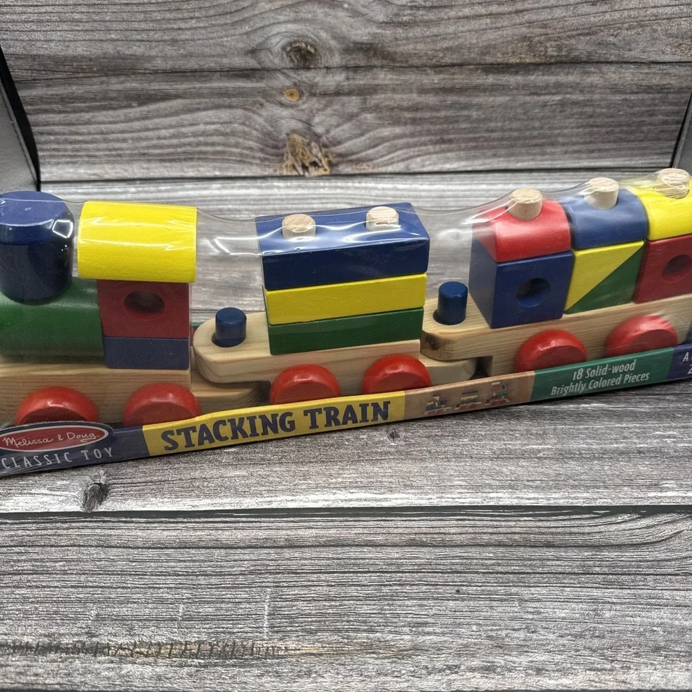 PreSchool, Stacking TRAIN, Melissa & Doug Wood 18 pcs, ages 2+